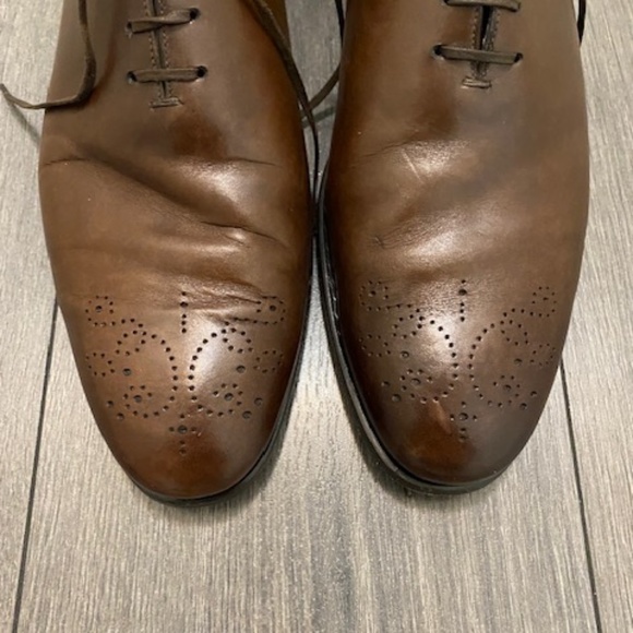 Ermenegildo Zegna Brown Leather Oxford Size 11 - Picture 10 of 16